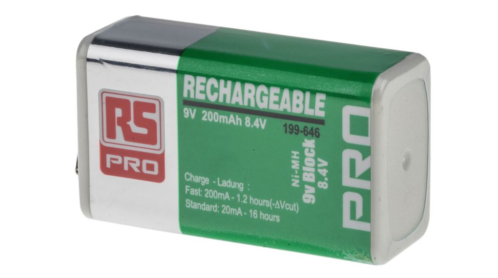 Akku, Ni-MH, PP3, 8.4V, 200mAh